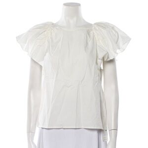 Rachel Comey Elegant White Ruffle Sleeve Top